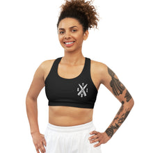 Load image into Gallery viewer, &quot;Bullet Cross&quot; Seamless Sports Bra (AOP)
